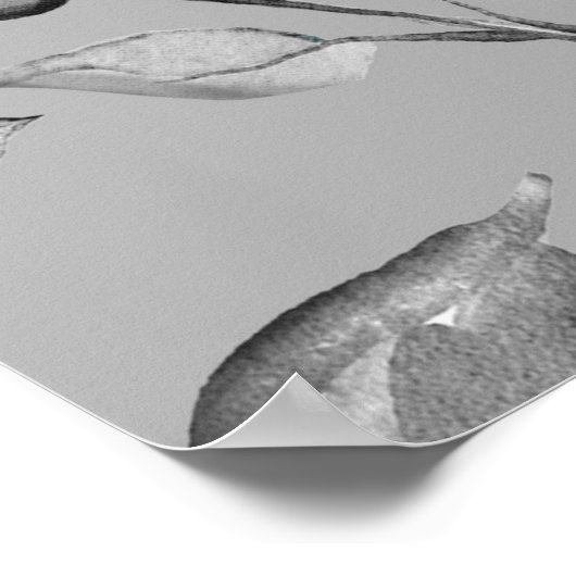 Poster Motif sans couture avec fleurs de printemps et feu (Coin)