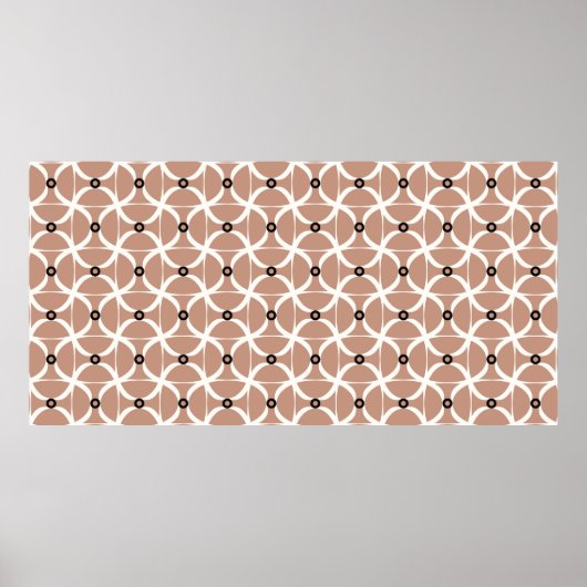 Poster Motif sans couture avec lignes ondulées blanches e (Devant)