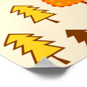 Poster Motif sans couture avec maisons dans la forêt. Vin (Coin)