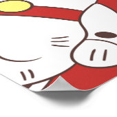 Poster Motif sans couture avec Maneki-Neko chat dessiné à (Coin)