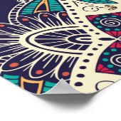 Poster Motif sans couture avec ornement fleuri homme ethn (Coin)