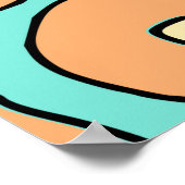 Poster Motif sans couture avec papayes dessinées à la mai (Coin)