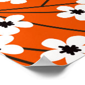 Poster Motif sans couture avec petites fleurs blanches (Coin)
