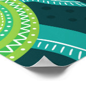 Poster Motif sans couture avec tortues vertes. Mer (Coin)