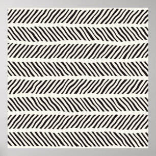 Poster Motif sans couture avec traits dessinés à la main.