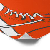 Poster motif sans couture basket sur arrière - plan rouge (Coin)