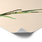 Poster Motif sans couture beige avec fleurs stylisées et  (Coin)