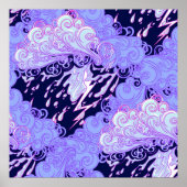 Poster Motif sans couture. Clo décorative de style rétro (Devant)