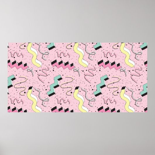 Poster Motif sans couture dans un style rétro abstrait et (Devant)
