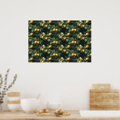 Poster Motif sans couture d'arbre citronnier (Cuisine)