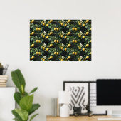 Poster Motif sans couture d'arbre citronnier (Bureau à domicile)