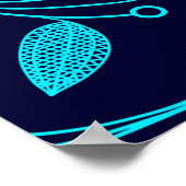 Poster Motif sans couture de couleur bleue abstraite sur  (Coin)