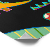 Poster Motif sans couture de dinosaure drôle (Coin)
