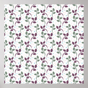 Poster Motif sans couture de feuille minimal   Botanique 