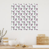 Poster Motif sans couture de feuille minimal | Botanique (Cuisine)