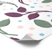 Poster Motif sans couture de feuille minimal | Botanique (Coin)
