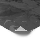 Poster Motif sans couture de pavots noirs et blancs. Illu (Coin)