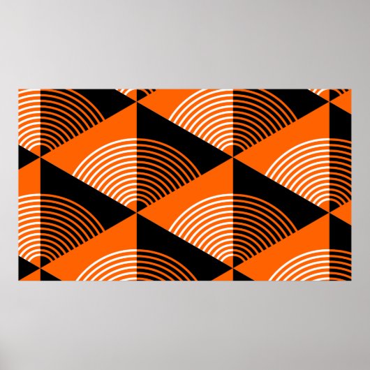 Poster Motif sans couture de style japonais avec triangle (Devant)
