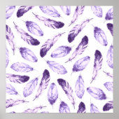 Poster Motif sans couture décorative avec plumes. Waterco (Devant)