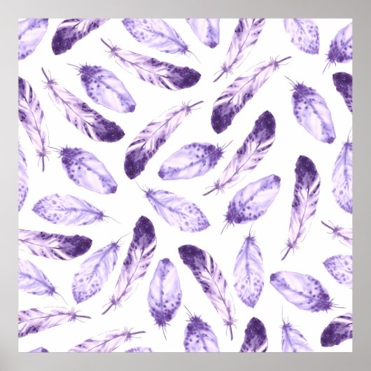 Poster Motif sans couture décorative avec plumes. Waterco (Devant)