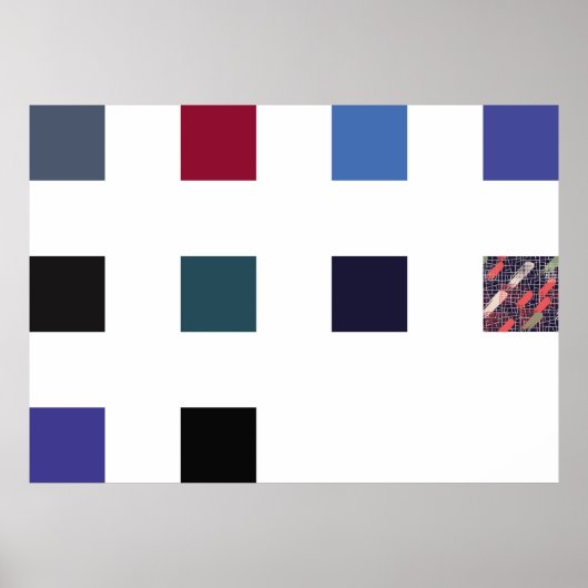 Poster Motif sans couture. Découper les traits de brosse (Devant)