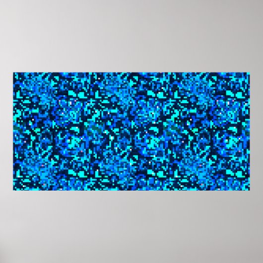 Poster Motif sans couture Denim. Arrière - plan floral De (Devant)