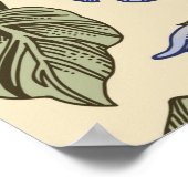 Poster Motif sans couture. Des fleurs sauvages de Petunia (Coin)