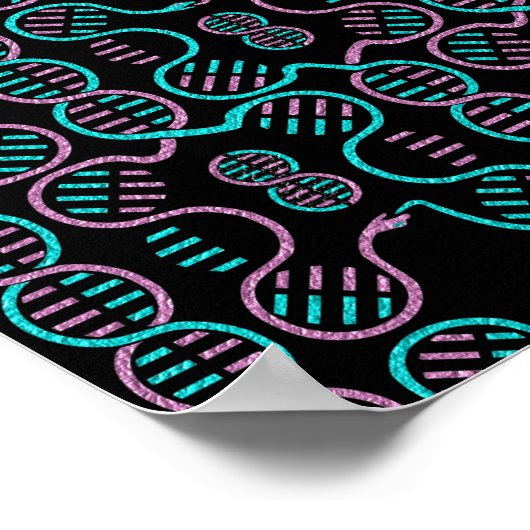 Poster Motif sans couture du serpent (Coin)