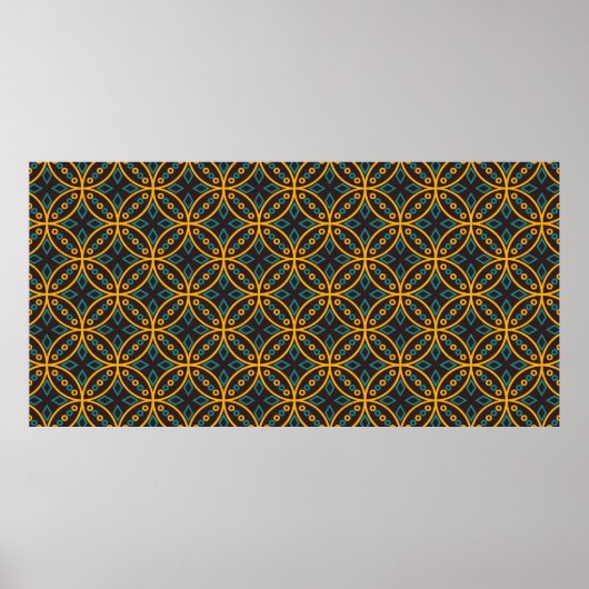 Poster Motif sans couture en batik indonésien sur (Devant)