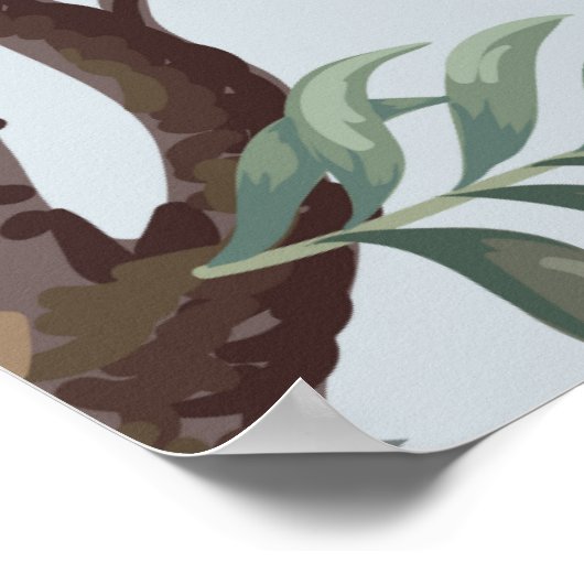 Poster Motif sans couture en style chinoiserie avec pivoi (Coin)