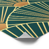 Poster Motif sans couture géométrique avec lignes dorées. (Coin)