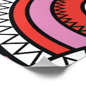 Poster Motif sans couture géométrique rétro (Coin)