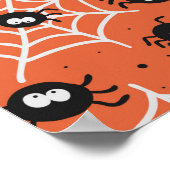 Poster Motif sans couture Halloween avec araignées et toi (Coin)