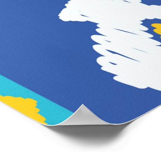 Poster Motif sans couture Ikat  (Coin)