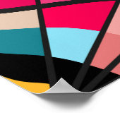 Poster Motif sans couture rétro dans le style des années  (Coin)