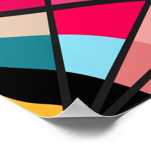 Poster Motif sans couture rétro dans le style des années  (Coin)