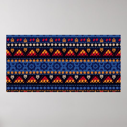 Poster Motif sans couture tribale. (Devant)