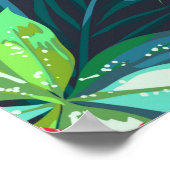 Poster Motif sans couture tropicale estivale avec bir fla (Coin)