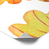 Poster motif sans soudure automne avec feuilles en chêne  (Coin)