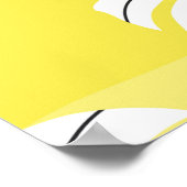 Poster Motif sans soudure d'été avec monstre stylisé blan (Coin)