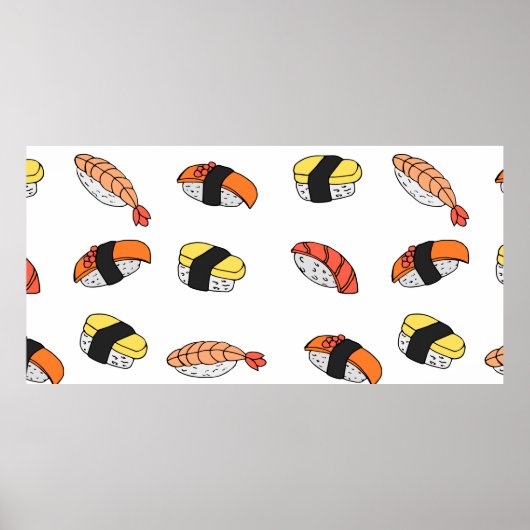 Poster motif sans soudure du Sushi (Devant)