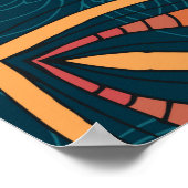 Poster Motif sans soudure ethnique avec mandala. illustra (Coin)