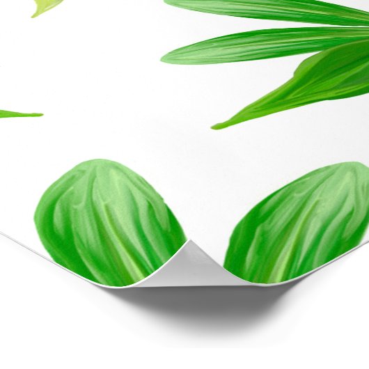 Poster Motif sans soudure Gouache avec branche d'olivier, (Coin)