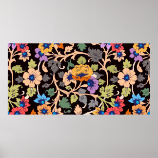 Poster motif sans soudure. ornement fleuri islamique clas