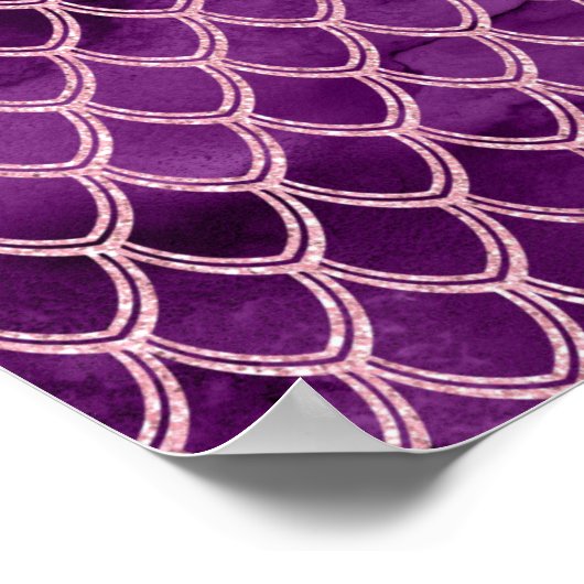 Poster Motif serpent reptile serpent pourpre (Coin)