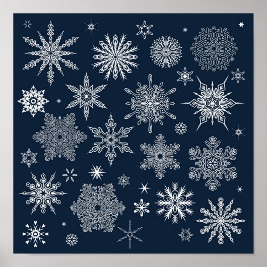 Poster Motif Snowflake (Devant)