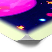 Poster Motif spatial coloré (Coin)