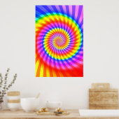 Poster : Motif spiral coloré (Cuisine)