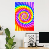 Poster : Motif spiral coloré (Bureau à domicile)