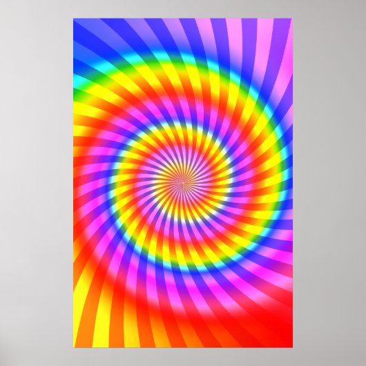 Poster : Motif spiral coloré (Devant)